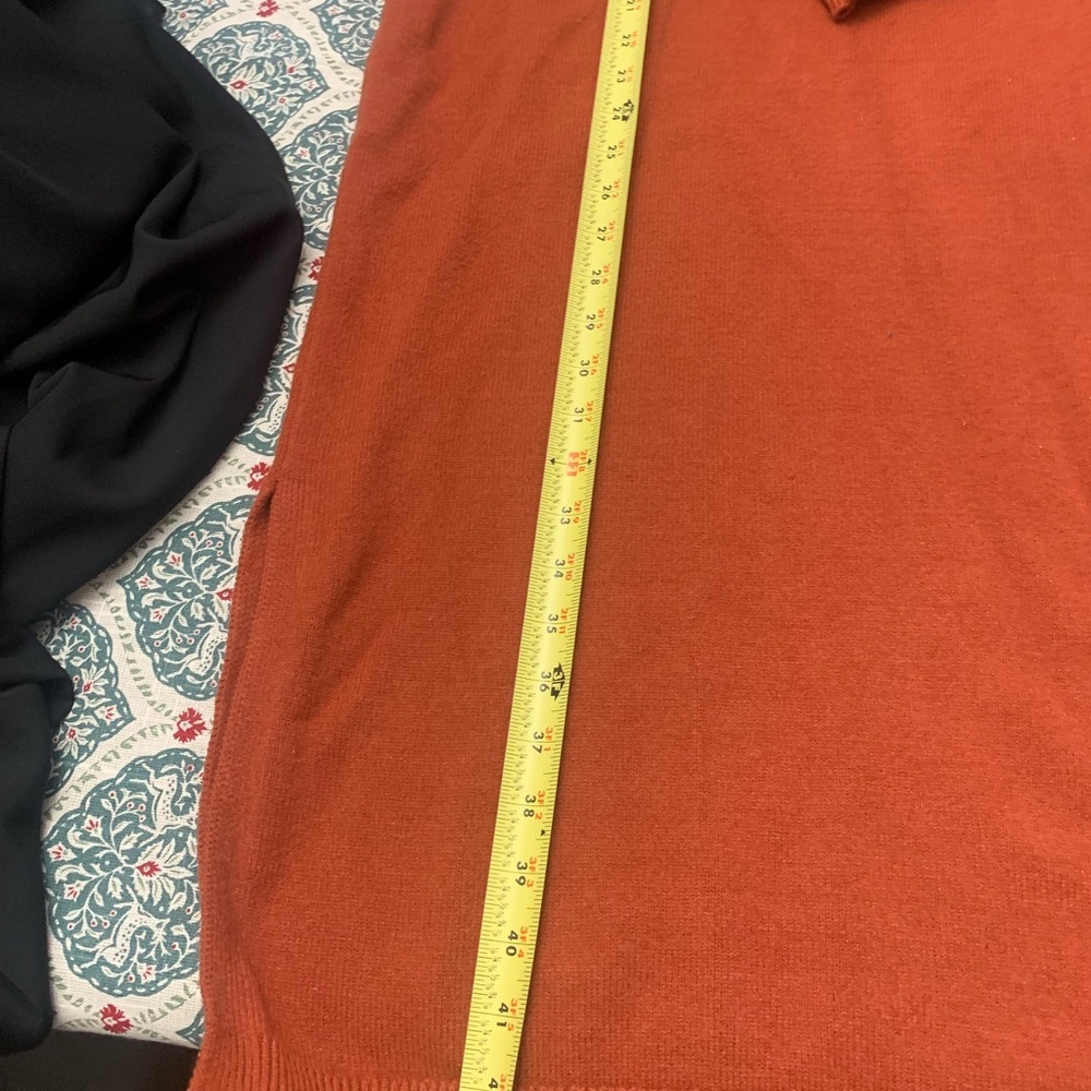 Long Sleeve Rust Dress - Picture 2 of 5